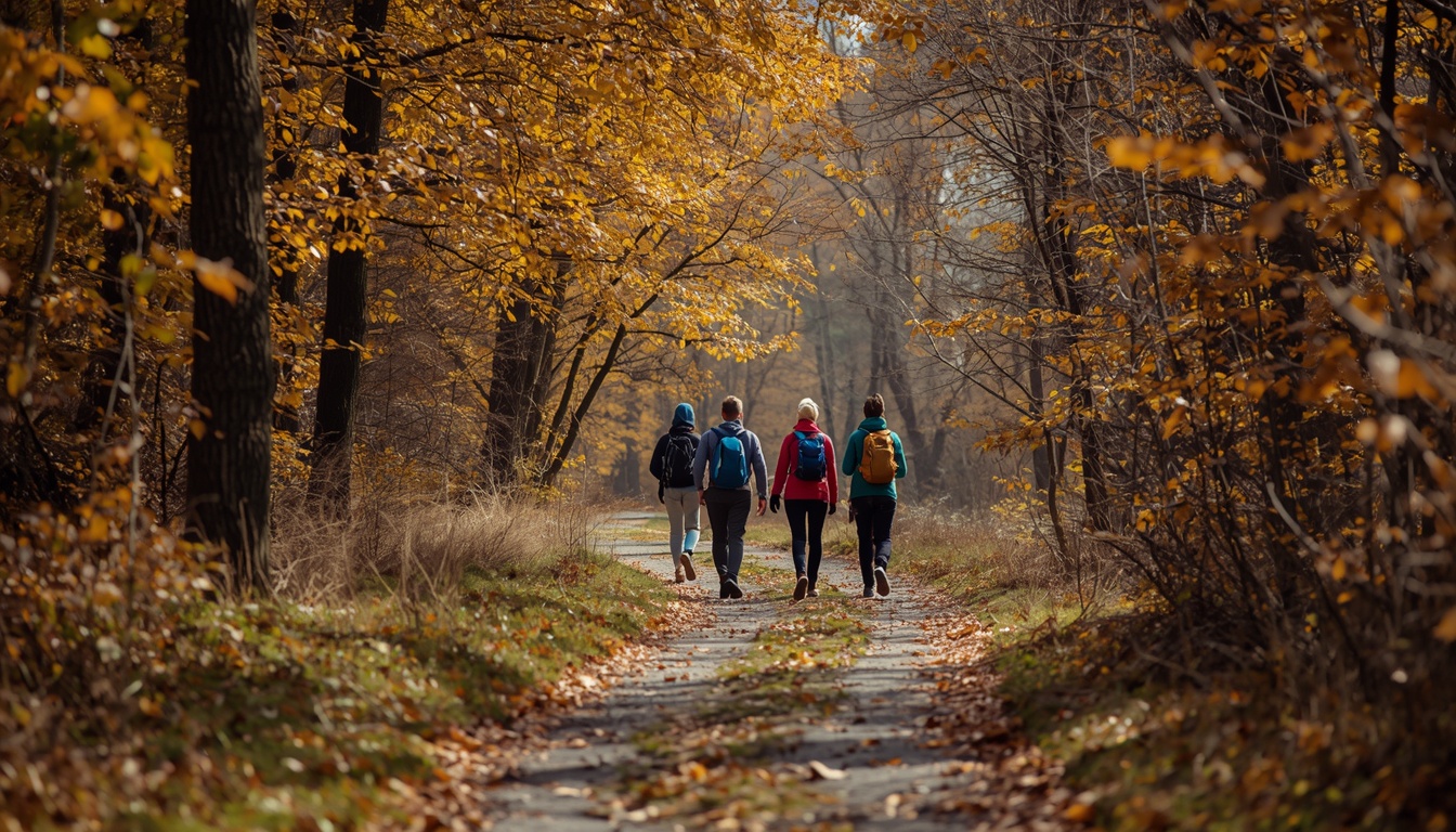 Kneeawashau walking group on a city trail